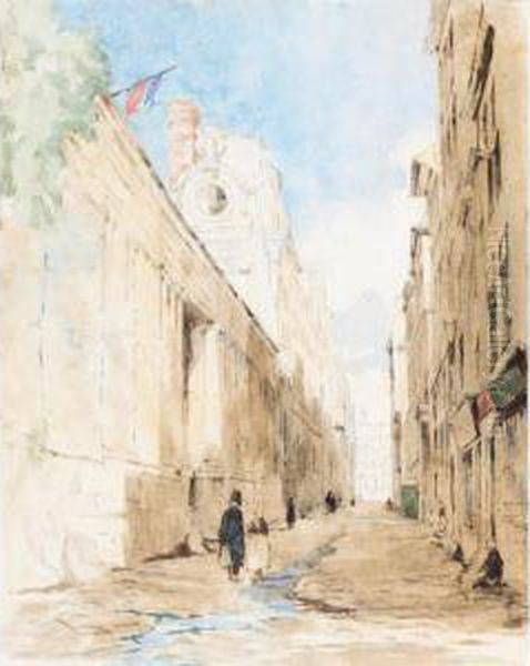 The War Office, Paris Oil Painting by John Scarlett Davis