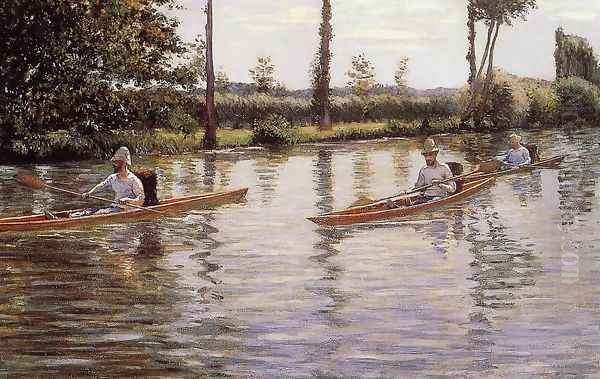 Perissoires sur l'Yerres Oil Painting by Gustave Caillebotte