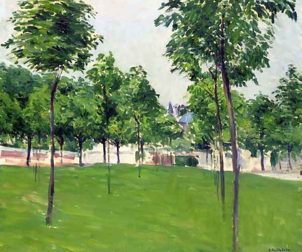 Promenade at Argenteuil Oil Painting by Gustave Caillebotte