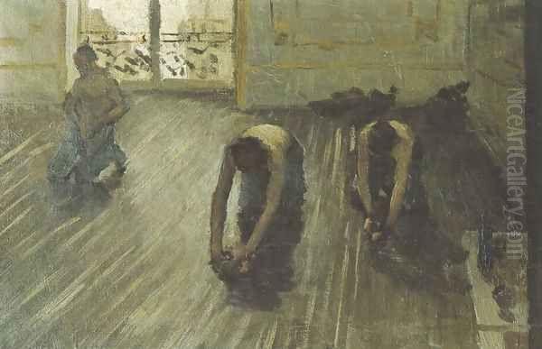 The Floor Scrapers (study) I Oil Painting by Gustave Caillebotte