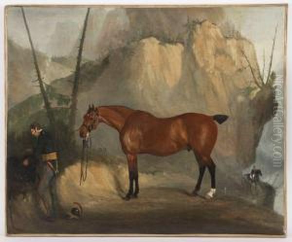 Horse And Rider Oil Painting by Richard Barrett Davis