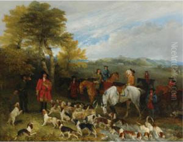 The Coverley Hunt Oil Painting by Richard Barrett Davis