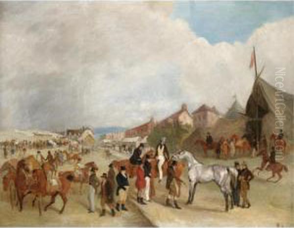 The Horse Fair Oil Painting by Richard Barrett Davis