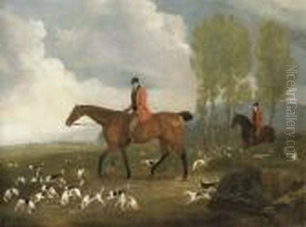 Huntsman To King George Iii's Harriers Oil Painting by Richard Barrett Davis