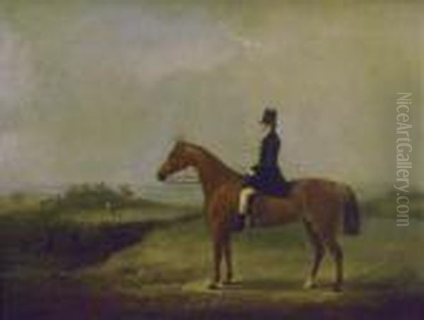 Huntsman Astride His Horse Oil Painting by William Henry Davis