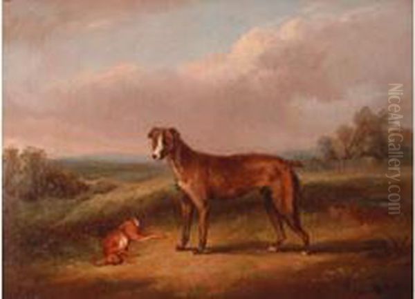 W.h.
 Portrait De Chien De Chasse Oil Painting by William Henry Davis