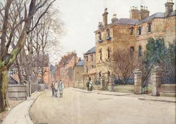 A View Of Eton Oil Painting by Nora Davison