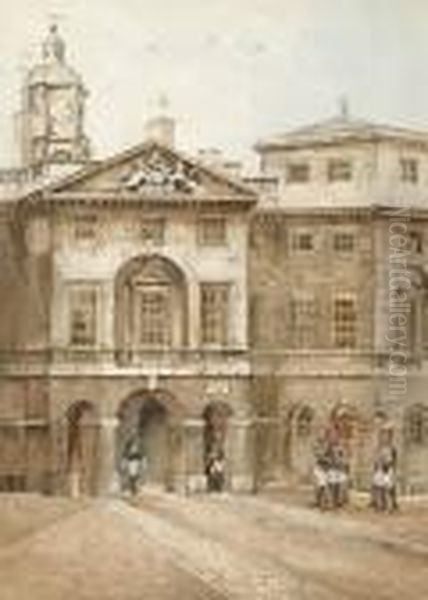 Horse Guards Oil Painting by Nora Davison