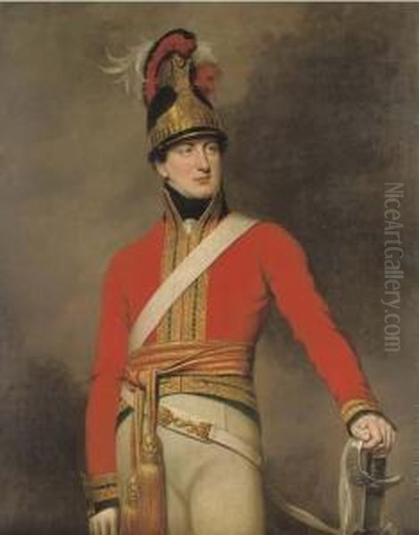 Portrait Of An Officer Of The 1st King's Dragoon Guards Oil Painting by George Dawe