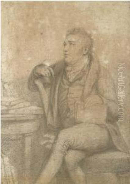 Portrait Drawing Of Samuel Taylor Coleridge Oil Painting by George Dawe