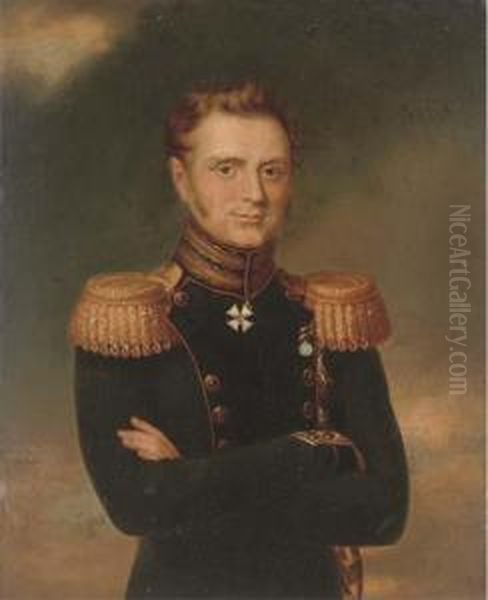 Portrait Of Grand Duke Mikhail Pavlovich Oil Painting by George Dawe