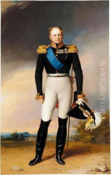 Portrait Of Tsar Alexander I Oil Painting by George Dawe