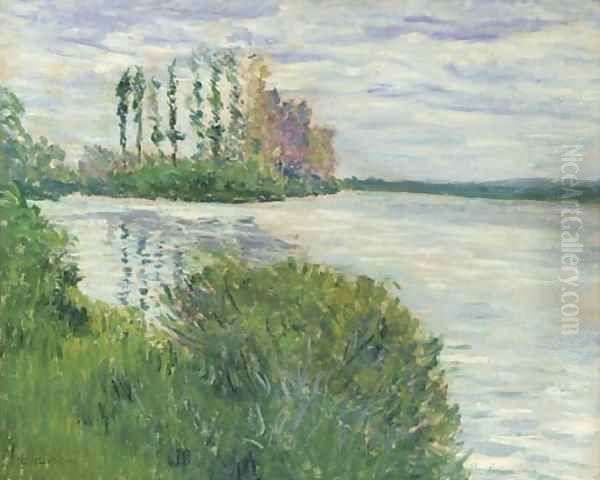 La Seine et la pointe de l'Ile Marande Oil Painting by Gustave Caillebotte