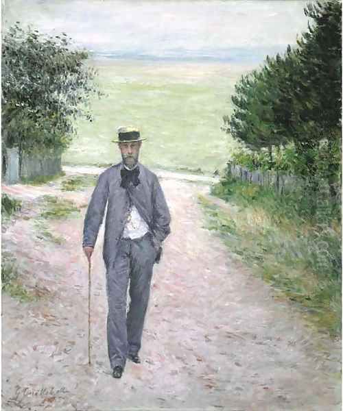 Promeneur au bord de la mer Oil Painting by Gustave Caillebotte