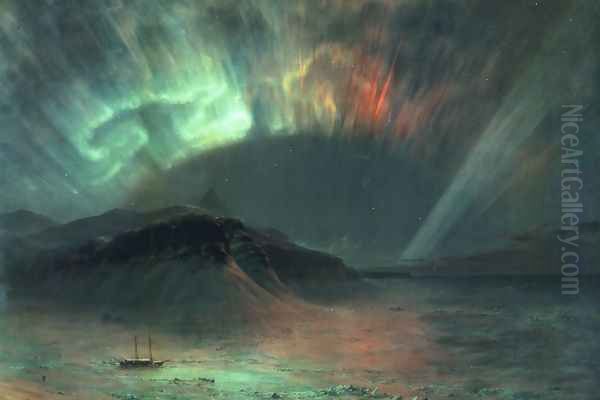 Aurora Borealis Oil Painting by Frederic Edwin Church