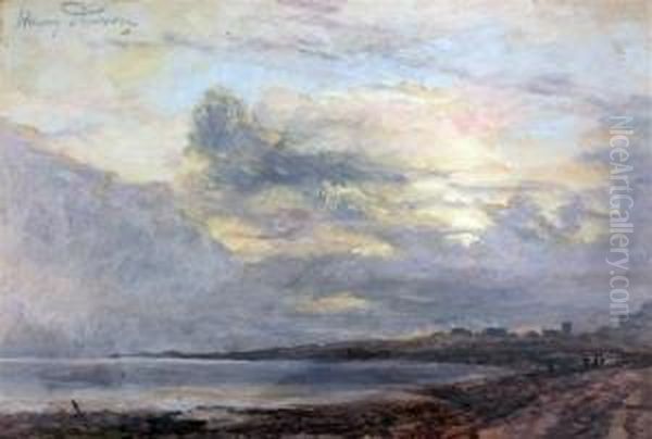 Coastal Landscape Oil Painting by Henry Thomas Dawson