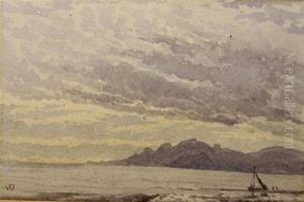 Coastal Scene Oil Painting by Henry Thomas Dawson