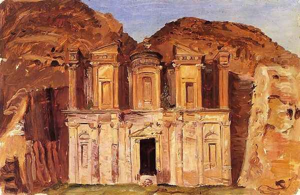 View of Ed Deir, Petra, Jordan Oil Painting by Frederic Edwin Church