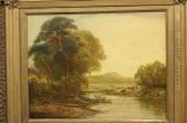 Nottingham Castle From Afar Oil Painting by Henry Thomas Dawson