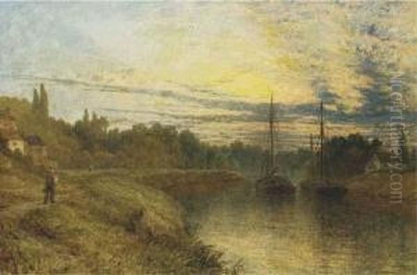 On The Severn by Henry Thomas Dawson