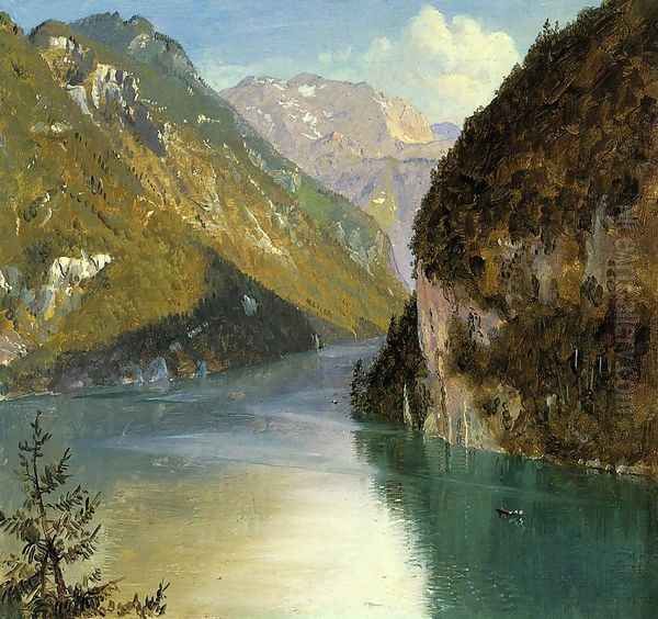 Konigsee, Bavaria Oil Painting by Frederic Edwin Church