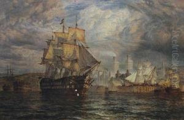 Keyham Oil Painting by Henry Thomas Dawson