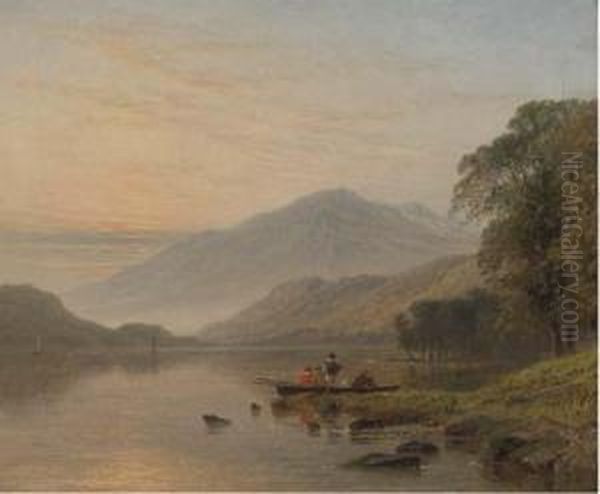 Ullswater Oil Painting by Henry Thomas Dawson