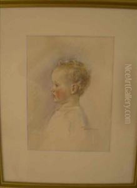 Portrait Of A Young Child Oil Painting by Lucy Dawson