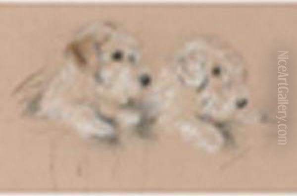 Sealyhampups Oil Painting by Lucy Dawson