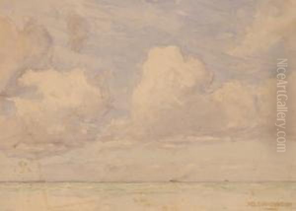 Extensive Seascape Oil Painting by Nelson Ethelred Dawson