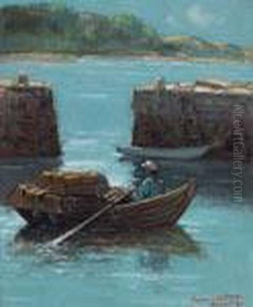 The Lobsterman Oil Painting by Dawson Dawson-Watson