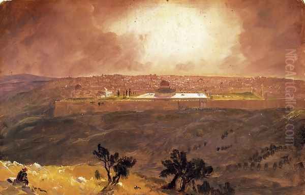 Jerusalem from the Mount of Olives I Oil Painting by Frederic Edwin Church