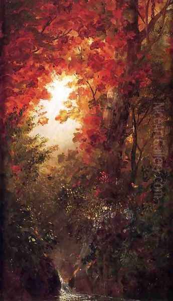 Autumn Landscape, Vermont Oil Painting by Frederic Edwin Church