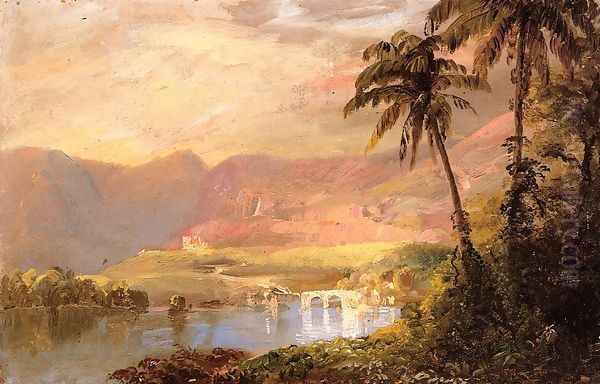 Tropical Landscape Oil Painting by Frederic Edwin Church