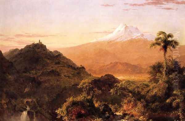 South American Landscape Oil Painting by Frederic Edwin Church