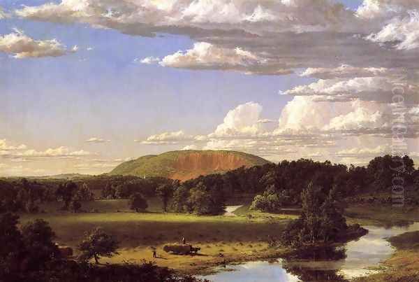 West Rock, New Haven Oil Painting by Frederic Edwin Church