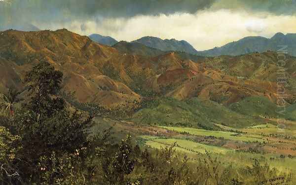 Red Hills near Kingston, Jamaica Oil Painting by Frederic Edwin Church