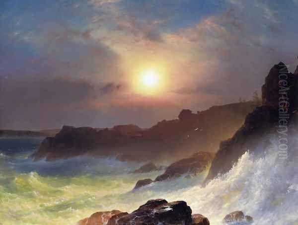 Coast Scene, Mount Desert Oil Painting by Frederic Edwin Church