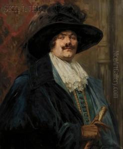 Portrait Of A Cavalier Oil Painting by Alex De Andreis