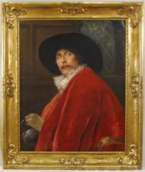 Portrait Of A Cavalier Oil Painting by Alex De Andreis