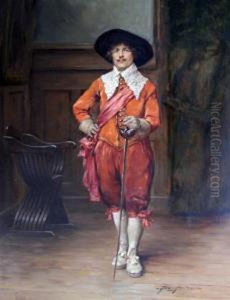 Portrait Of A Cavalier Oil Painting by Alex De Andreis