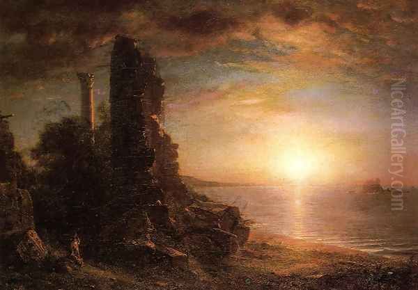 Landscape In Greece Oil Painting by Frederic Edwin Church