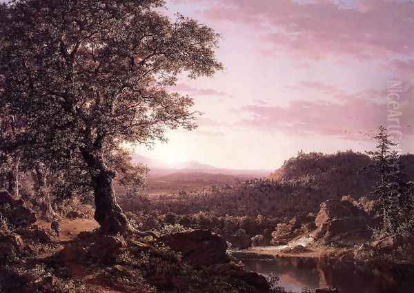 July Sunset Berkshire County Massachusetts Oil Painting by Frederic Edwin Church