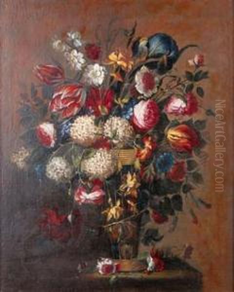 Jarron Con Flores Oil Painting by Juan De Arellano