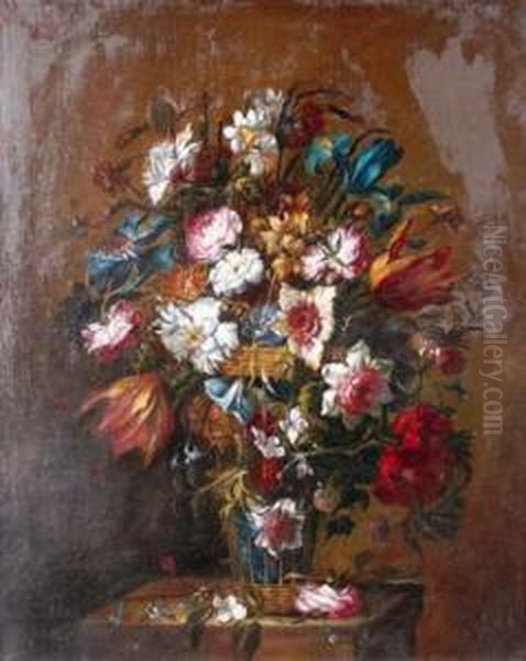 Jarron Con Flores Oil Painting by Juan De Arellano