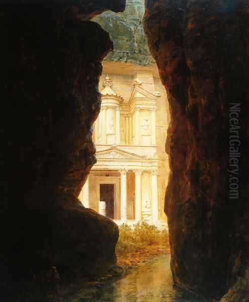 El Khasne Petra Oil Painting by Frederic Edwin Church