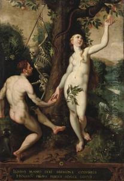 The Fall Of Man Oil Painting by Jacob I De Backer