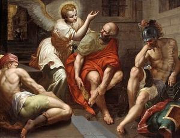 The Liberation Of Saint Peter Oil Painting by Jacob I De Backer