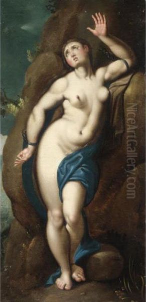 Andromeda Oil Painting by Jacob I De Backer