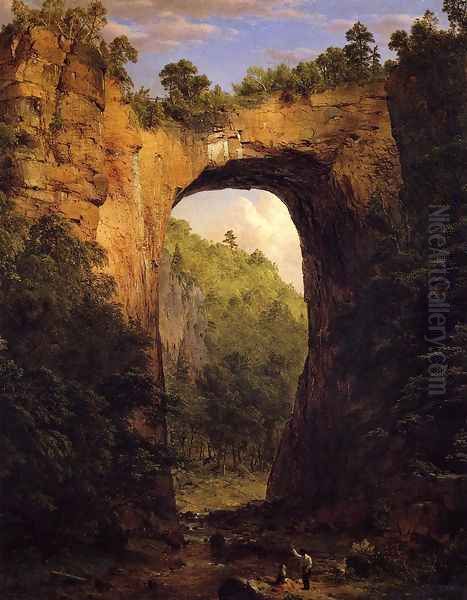 The Natural Bridge, Virginia Oil Painting by Frederic Edwin Church